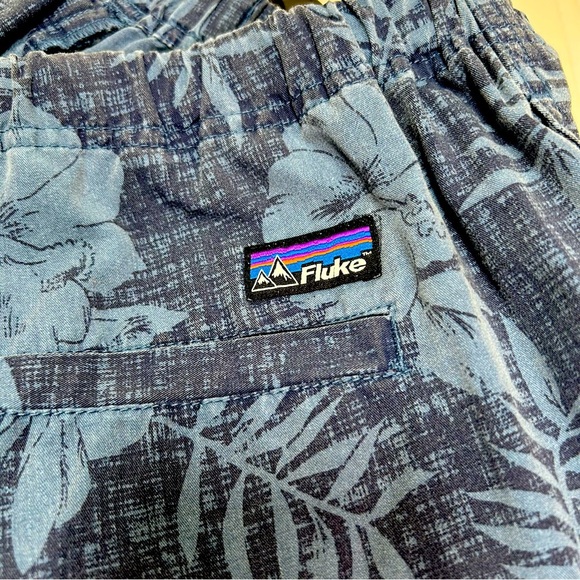 Fluke Men Hibiscus Outdoor Boardshorts Adjustable Clasp Drawstring Belt Size XL - Picture 2 of 15